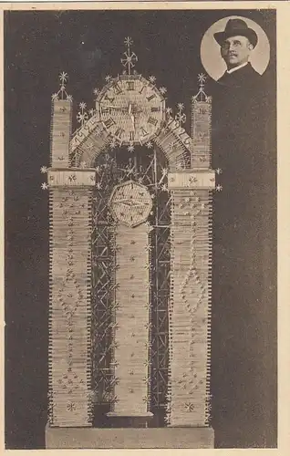 Goslar, Harz, Aus Strohhalmen gefertigte Kunstuhr ngl G2197
