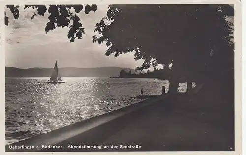 Überlingen am Bodensee, Abendstimmung an der Seestraße gl1929 G0456