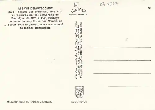 Abbaye d'Hautecombe, Savoy ngl G0574
