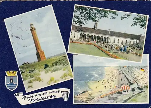 Nordseebad Norderney, Mehrbildkarte gl1959 G2738