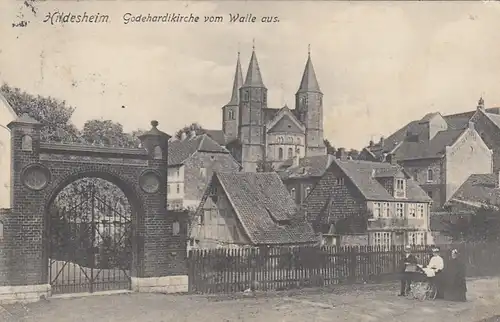 Hildesheim, Godehardikirche vom Walle aus gl1910 G3260