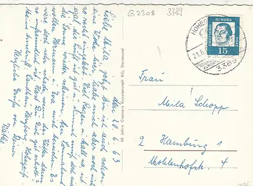Hohe Geiss/Oberharz, Mehrbildkarte gl1963 G2308