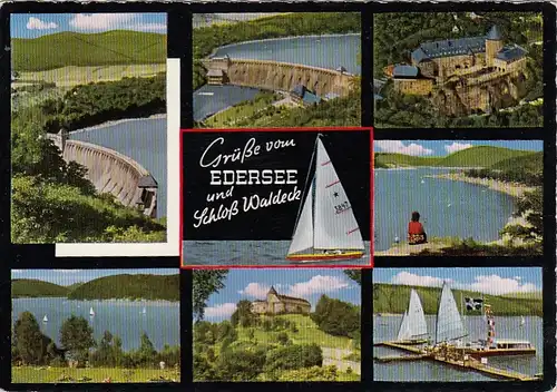 Schloß Waldeck am Edersee, Mehrbildkarte gl1962 G4037