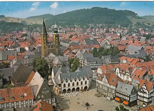 Goslar, Harz, Blick auf das Rathaus gl1986 G2336