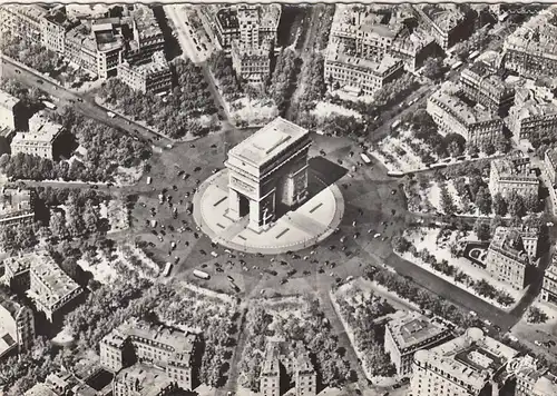 Paris, L'Arc de Triomphe, Place de l'Etoile, Luftbild gl1963 G4051
