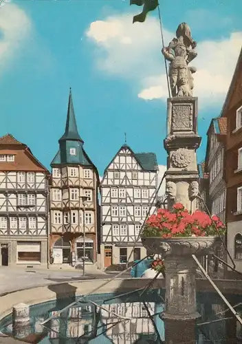 Fritzlar, Markt mit Rolandbrunnen ngl G5970