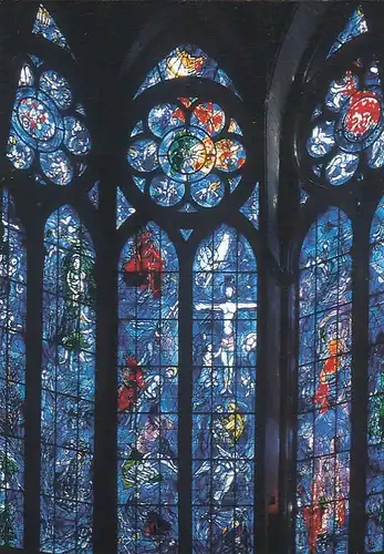 Reims, Cathédrale Notre-Dame, Vitraux de Chagall ngl G0528