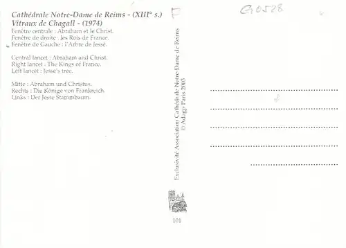 Reims, Cathédrale Notre-Dame, Vitraux de Chagall ngl G0528
