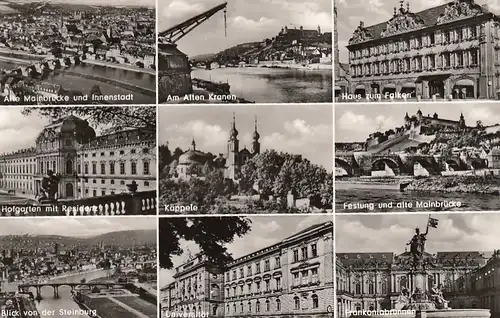Würzburg, Mehrbildkarte ngl G3426