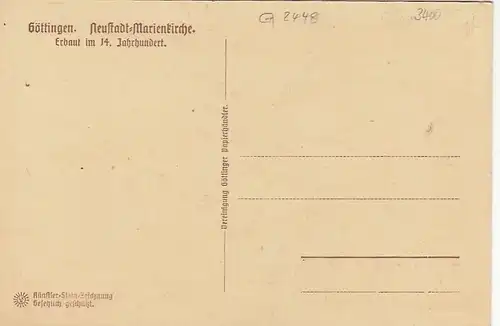 Göttingen, Neustadt-Marienkirche, Steindruck ngl G2448