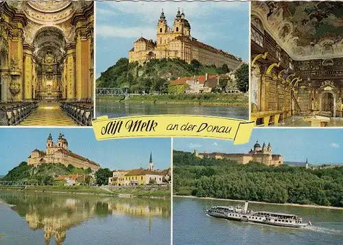 Stift Melk an der Donau, Mehrbildkarte ngl G0773