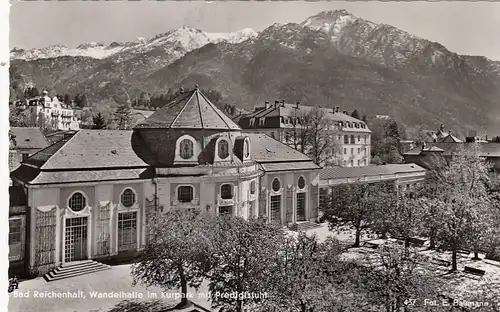 Bad Reichenhall, Wandelhalle im Kurpark mit Prediktstuhl gl1962 G3454