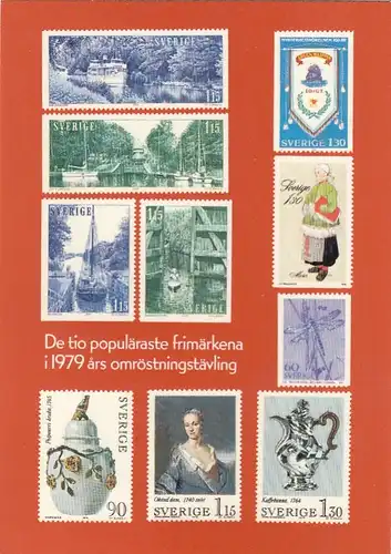 The ten most popular Swedish stamps 1979 ngl G0605