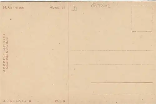 H.GEHRMANN Abendlied ngl G4202