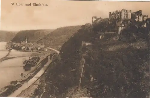 Schloß Rheinfels und St.Goar am Rhein ngl G3498