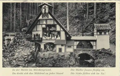 Bad Sachsa, Südharz, Märchengrund, Märchengrundmühle gl1958 G2523