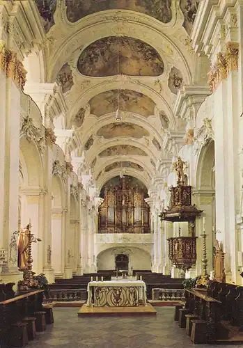 Basiliki Niederaltaich, Donau, Blick zur Orgel ngl G0667