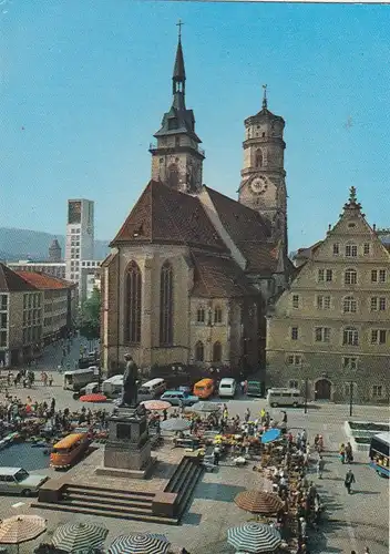 Stuttgart Schillerplatz Blumenmarkt ngl G1445