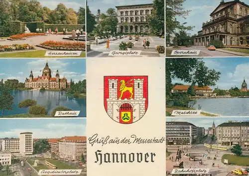 Messestadt Hannover, Mehrbildkarte gl1963 G3049