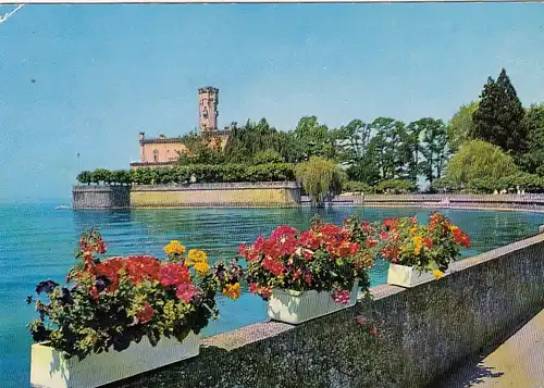 Langenargen Bodensee, Uferpromenade mit Scloß Montfort gl1969 G4266