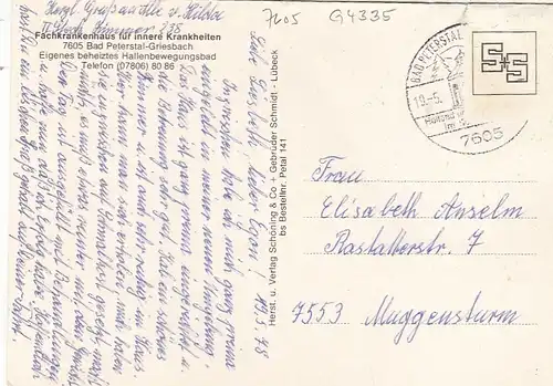 Bad Peterstal-Griesbach, Krankenhaus, Mehrbildkarte gl1978 G4335