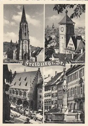 Freiburg im Breisgau, Münster, Schwabentor, Kaufhaus, Münsterbrunnen ngl G4333