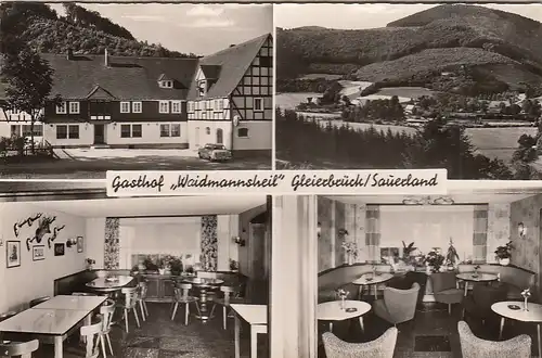 Gleierbrück, Sauerland, Gasthof "Weidmannsheil", Mehrbildkarte ngl G6218