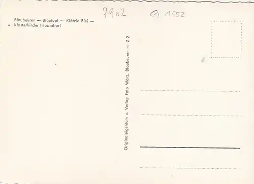 Blaubeuren bei Ulm, Mehrbildkarte ngl G1552