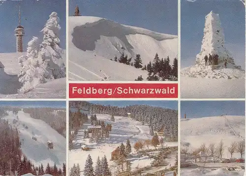 Feldberg, Schwarzwald, Winter-Mehrbildkarte gl1972 G4352