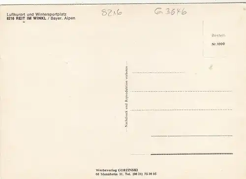 Reit im Winkl, Mehrbildkarte ngl G3646