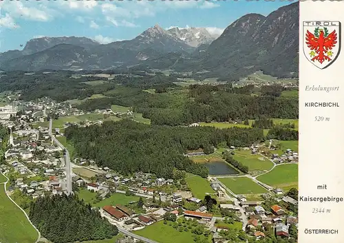Kirchbichl mit Kaisergebirge, Tirol gl1970? G4447