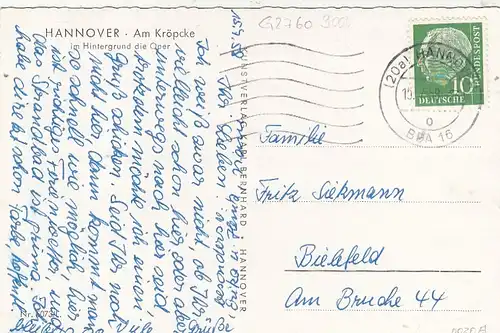 Hannover, Café Kröpcke, Oper gl1959 G2760