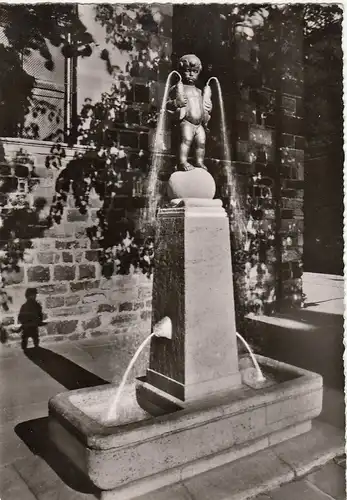 Aachen, Fisch-Püddelchen-Brunnen glum 1960? G1626