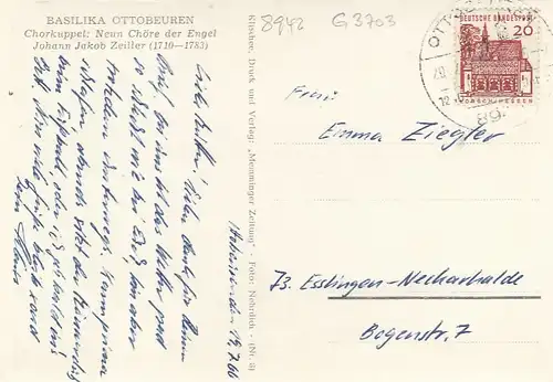 Ottobeuren, Basilika, Chorkuppel, Allgäu gl1966 G3703