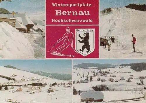Bernau, Schwarzwald, Wintersport-Mehrbildkarte gl1979 G6343