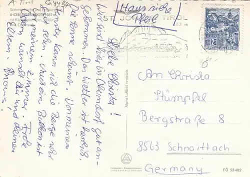 Oberndorf, Tirol, mit Kitzbüheler Horn glum 1960? G4496
