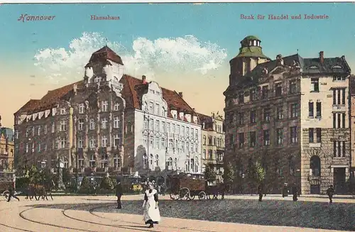 Hannover, Hansahaus u. Bank für Handel u.Industrie gl1907 G2807