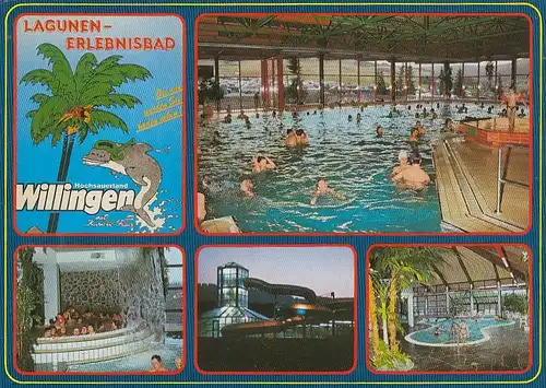 Willingen/Waldeck, Lagunen-Erlebnisbad, Mehrbildkarte gl1964 G1692