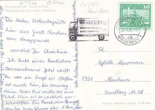 Knappensee, Kr.Hoyerswerda, Mehrbildkarte gl1980? G6401