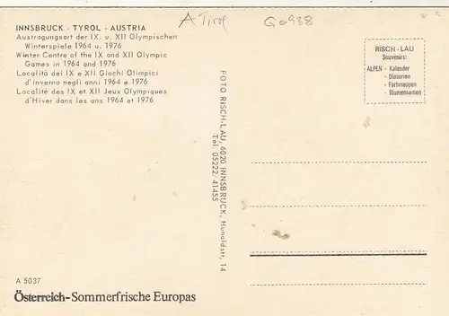 Innsbruck, Mehrbildkarte ngl G0938