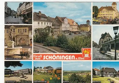 Schöningen a.Elm, Mehrbildkarte gl1980? G6416
