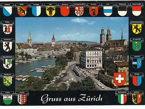 Zürich, Fraumünster, St.Peters-Kirche und Grossmünster ngl G1732