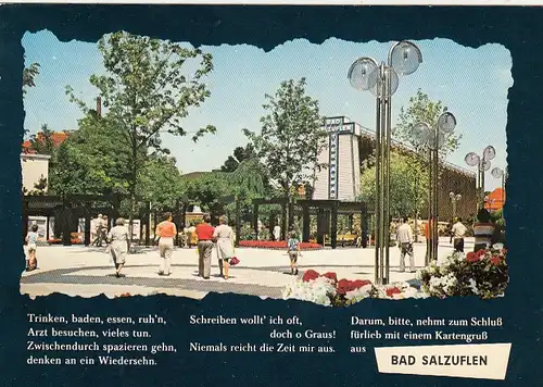 Bad Salzuflen, Fußgängerzone und Saline glum 1970? G1039