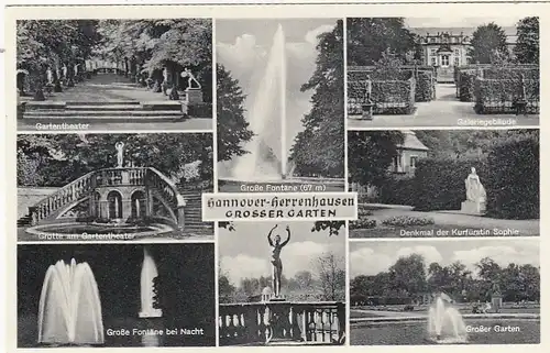 Hannover-Herrenhausen, Großer Garten, Mehrbildkarte gl1958 G2941