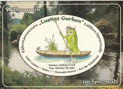 Lübben, Spreewald, Fährmannsverein "Lustige Gurken" gl2001 G1110