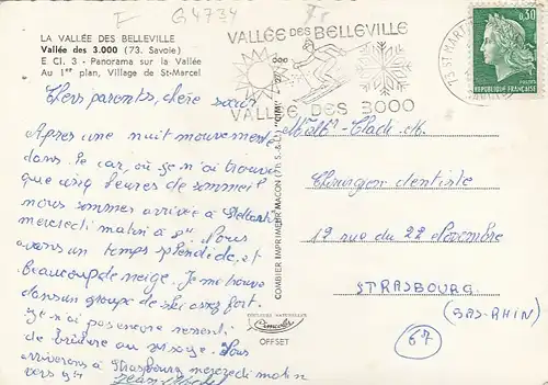 Village de St-Marcel, Vallée des 3.000 (Savoie) glum 1970? G4734