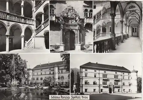 Spittal a.d.Drau, Schloß Porcia, Mehrbildkarte ngl G3959