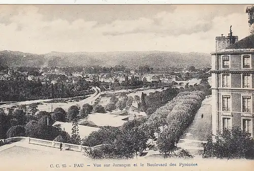 Pau (Pyrénées Atlantiques) Vue sur Jurancon et le Bd. des Pyrénées ngl G3547