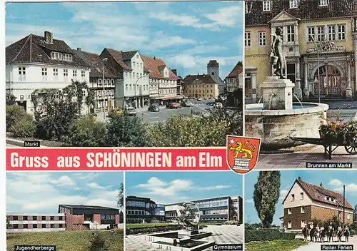 Schöningen am Elm, Mehrbildkarte gl1986? G1951