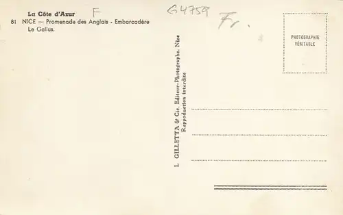 Nice, Promenade des Anglais, Embarcadere Le Gallus ngl G4759